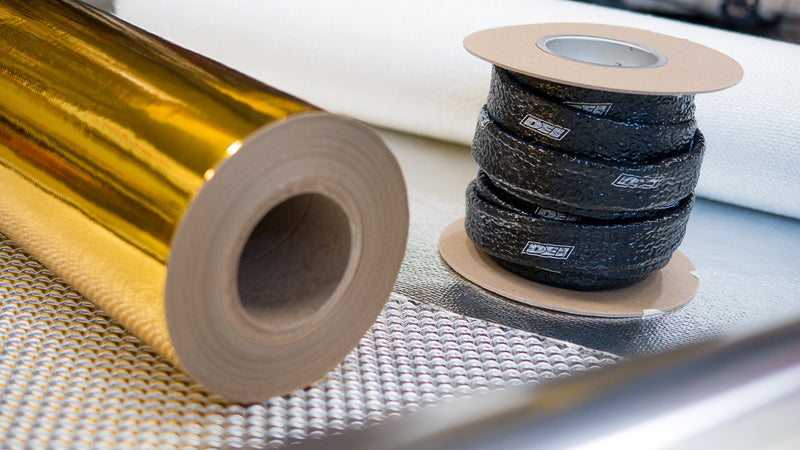 Bulk roll of dei reflect a gold with dei fire sleeve and nimbus heat shield