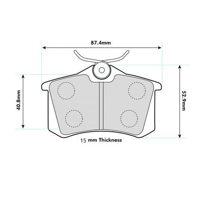 AUDI TT Quattro 1.8 20v  Rear Performance Brake Pads 0974