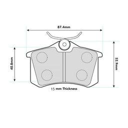 HONDA Accord VI 2.2 Type R 1999-2002 AKEBONO Rear Performance Brake Pads 0974