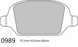 ABARTH 500 595 695  Rear Pads 0989