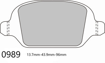 ABARTH 500 595 695  Rear Pads 0989