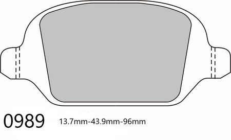 ABARTH 500 595 695  Rear Pads 0989