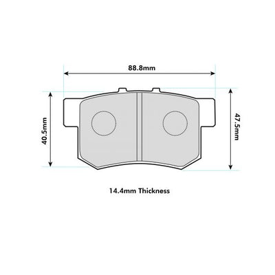 Suzuki Swift III 1.6 Rear Performance Brake Pads 1142