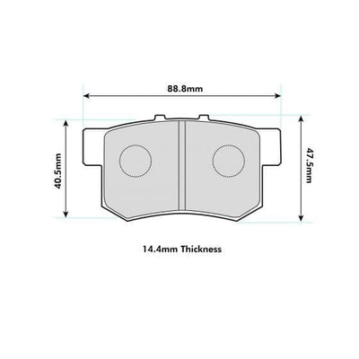 Honda Civic EK9 Rear PBS Performance Brake Pads 1142