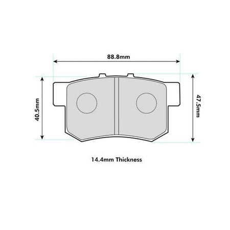 Honda Integra DC5 Rear Performance Brake Pads 1142