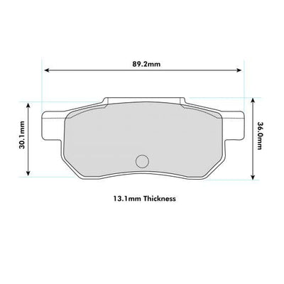 Honda Civic EK4 Rear Performance Brake Pads 1163