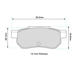 Honda Civic EG6 Rear Performance Brake Pads 1163