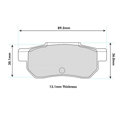 Honda Civic EG6 Rear Performance Brake Pads 1163