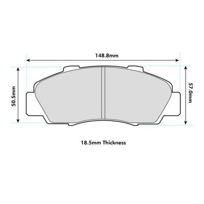 Honda Civic EK9 Front Performance Brake Pads 1206