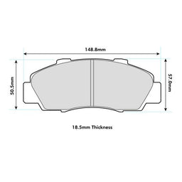 Honda Accord Front Performance Brake Pads 1206