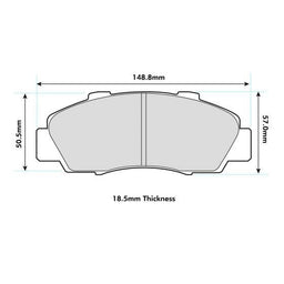 Honda Integra DC2 Front Performance Brake Pads 1206