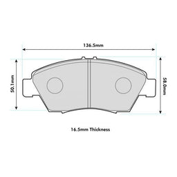 Honda Civic EK4 Front Performance Brake Pads 1286