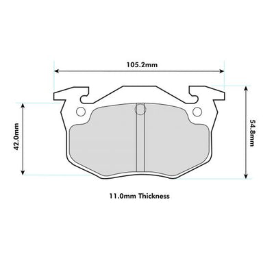 Renault Clio 172/182 Rear Performance Brake Pads 1301