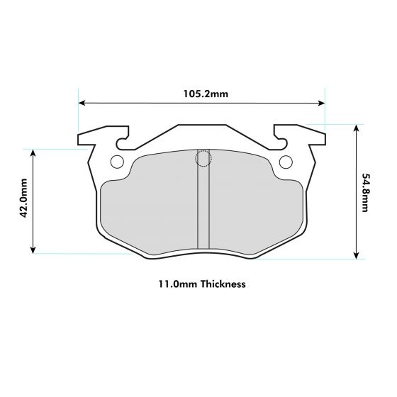 306 GTI Rear ProTrack Performance Brake Pads 1301PT | PBS Brakes ...