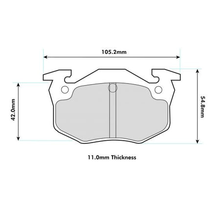 Peugeot 306 2.0HDI Rear  Performance Brake Pads 1301