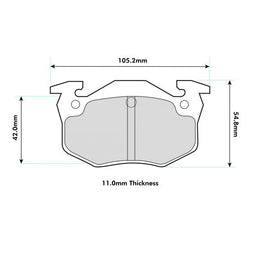 Peugeot 106 GTI Rear Performance Brake Pads 1301