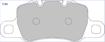 Porsche 991 GT3 3.8 with steel discs Rear Performance Brake Pads 1740