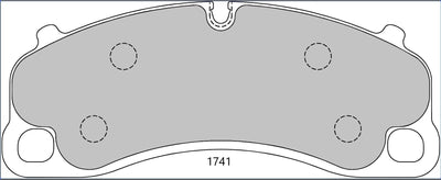 Porsche 991.2 GT3 4.0 with steel discs Front Performance Brake Pads 1741