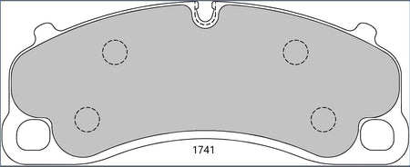 Porsche CAYMAN 982 4.0 GT4 RS with steel discs Front Performance Brake Pads 1741