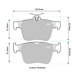 TT  MK3  (FV3) 2.5 RS QUATTRO Rear PBS Performance Brake Pads 7002