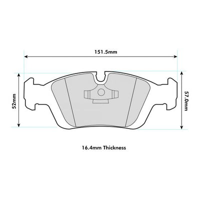 BMW E46 318i/318d/320d/320i/323ci/325Ti/328i Front Performance Brake Pads PBS 8001