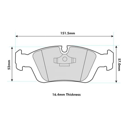 BMW E46 318i/318d/320d/320i/323ci/325Ti/328i Front Performance Brake Pads PBS 8001
