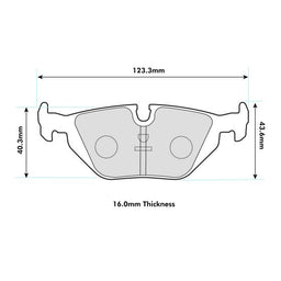 BMW All E36 Rear (excluding M3) Performance Brake Pad 8002
