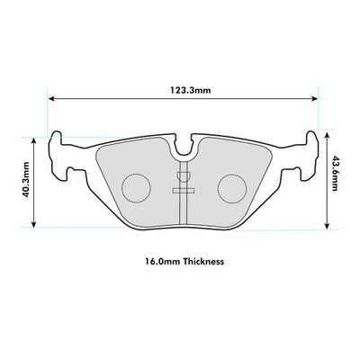 BMW All E36 Rear (excluding M3) Performance Brake Pad 8002