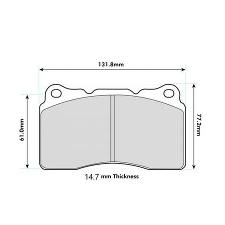 Tesla Model S Front Performance Brake Pads 8017 14.7mm thick