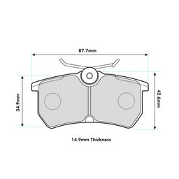 FIESTA ST240 CHAMPIONSHIP Rear Performance Brake Pads 8171