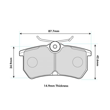 Ford Fiesta Mk7 1.0 EcoBoost Rear Performance Brake Pads 8171