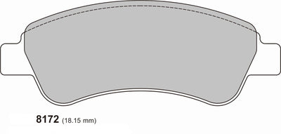PEUGEOT 206 2.0 HDi Front Performance Brake Pads PBS 8172