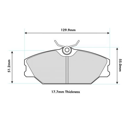 PEUGEOT 306 2.0 HDi with Wear indicator PBS Front Pads, Performance Brake Pads 8193
