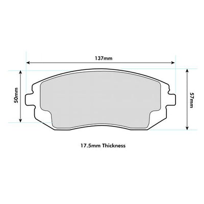 SUBARU BRZ Front PBS Performance Brake Pads 8222