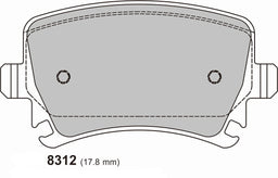 BRSCC TT CUP Rear brake pads Audi TT cup 8312