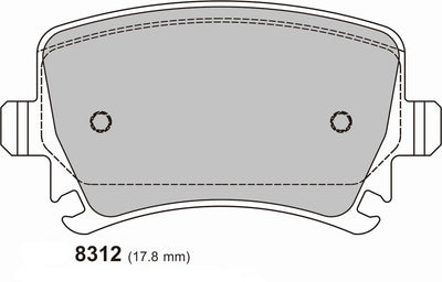BRSCC TT CUP Rear brake pads Audi TT cup 8312