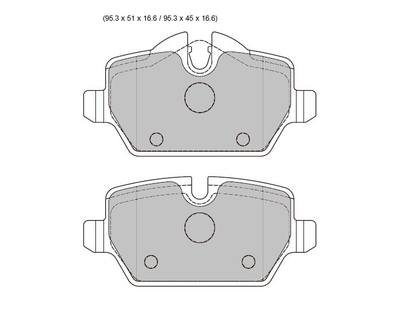 BMW 1 E81 PBS Prorace Rear  Pads 8331PR