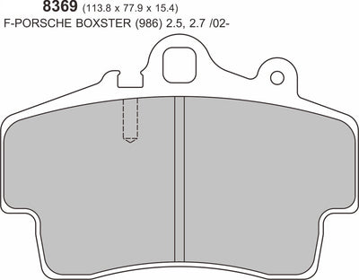 PORSCHE Boxster 987 2.9 Front  Performance Brake Pads 8369