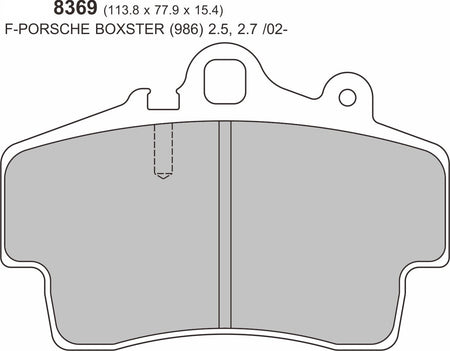 PORSCHE Boxster 987 2.9 Front  Performance Brake Pads 8369