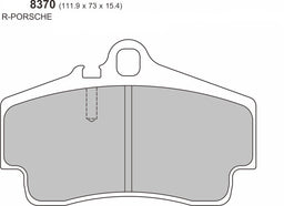 Porsche CAYMAN 987/981/955/982  REAR Performance Brake Pad   8370