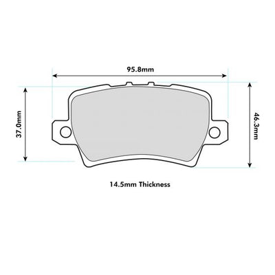 Honda Civic FN2 Rear Performance Brake Pads 8417