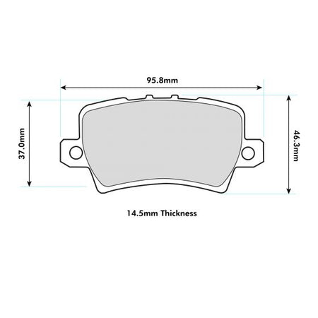 Honda Civic FN2 Rear Performance Brake Pads 8417