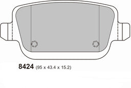 Ford focus RS MK2 PBS Rear Pads 8424