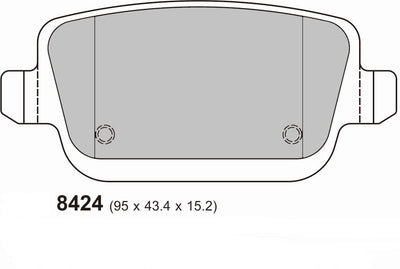 Ford focus RS MK2 PBS Rear Pads 8424
