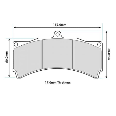 AP 6pot CALIPER CP5070D51 17mm Performance Brake Pads 8448