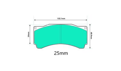 6 POT AP TCR Fitment 25mm Front Performance Brake Pads 8448