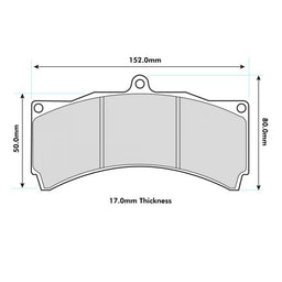 K Sport Caliper 8POT Performance Brake Pad 17mm 8448