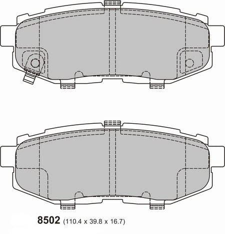 SUBARU BRZ Rear Performance Brake Pads 8502