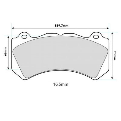 MERCEDES E63 Front Performance Brake Pads 8571 16.5mm