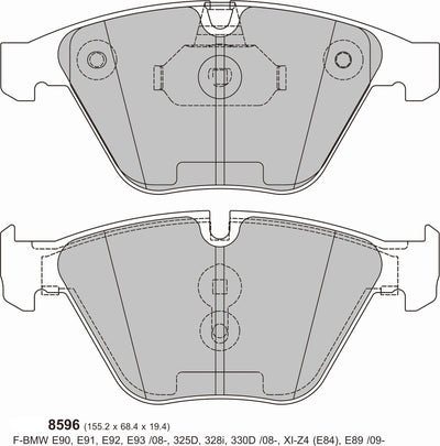 BMW 5 SERIES F10 Front Performance Brake Pads 8596